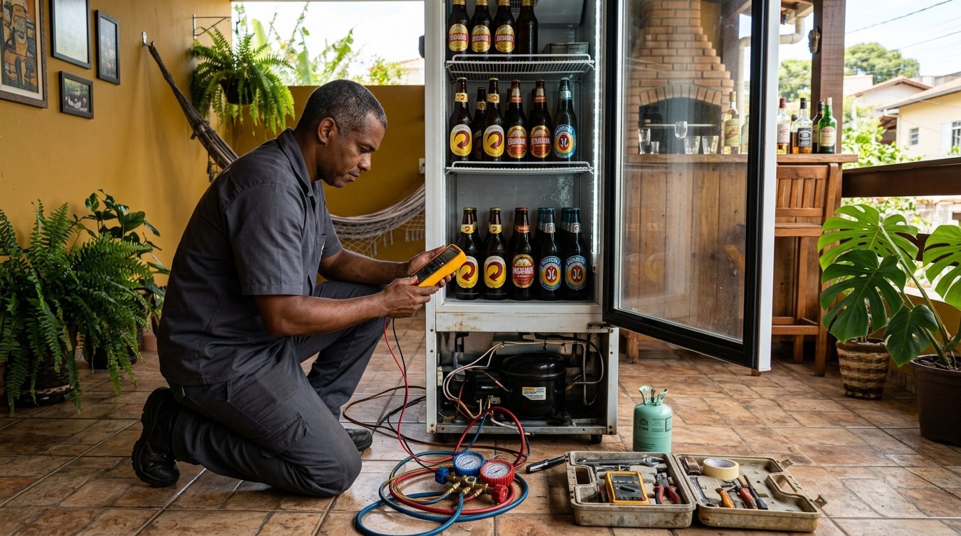 Conserto de placa eletrônica de cervejeira no João Paulo, Florianópolis‑SC